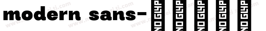 modern sans字体转换